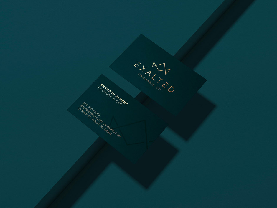 Exalted Cannabis business cards