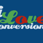 Text that reads "i Love conversions" in white, green, and red lettering.